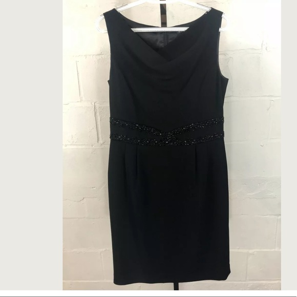 Brooks Brothers Black Dress Beaded Waist